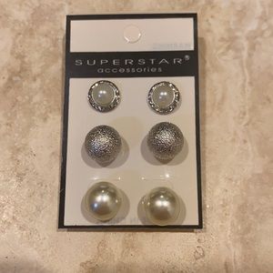 Superstar Accessories 3 pair of Earrings